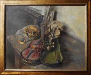 Calavera con violines TRAVER CALZADA